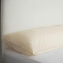 Rackhams Belladorm Easycare Percale Bolster Pillowcase - Cream - Kingsize - Cream - 50% Cotton/50% Polyester - thumbnail 1
