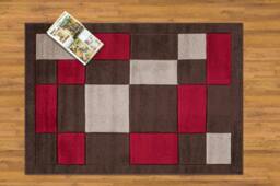 Rackhams Havana Carved Rug - Brown Red - 160cm x 230cm (5.2ft x 7.5ft) - thumbnail 2