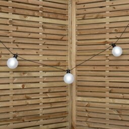 Rackhams 4.5m Set of 10 Frosted Ball Style Cap String Lights with Filament in White - thumbnail 6