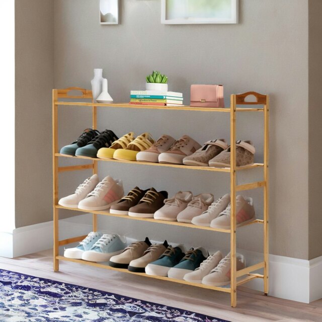 Rackhams 4 Tier Wooden Shoe Rack - image 1