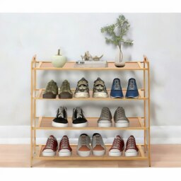 Rackhams 4 Tier Wooden Shoe Rack - thumbnail 3