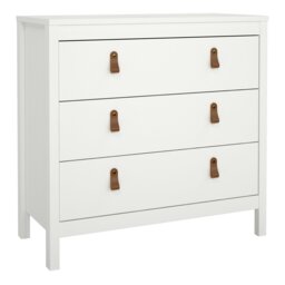 Rackhams Barcelona Chest 3 drawers in White - White - Matt - Melamine - thumbnail 1