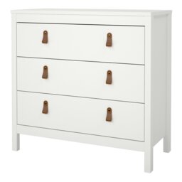 Rackhams Barcelona Chest 3 drawers in White - White - Matt - Melamine - thumbnail 3