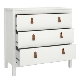 Rackhams Barcelona Chest 3 drawers in White - White - Matt - Melamine - thumbnail 4