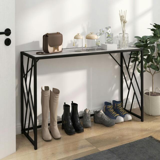 Rackhams Vintage Sofa Table, Metal Frame Console Table for Hallway Living Room - image 1