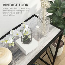 Rackhams Vintage Sofa Table, Metal Frame Console Table for Hallway Living Room - thumbnail 5