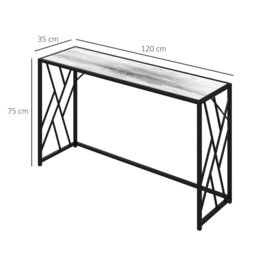 Rackhams Vintage Sofa Table, Metal Frame Console Table for Hallway Living Room - thumbnail 6