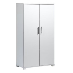 Rackhams Beech Wooden 2 Door Lockable Storage Cabinet - 140 cm Tall Shoe Garage Storage, Filing Cabinet - Neutral - Wood - 35cm(d)140cm(h)80cm(w) - thumbnail 4