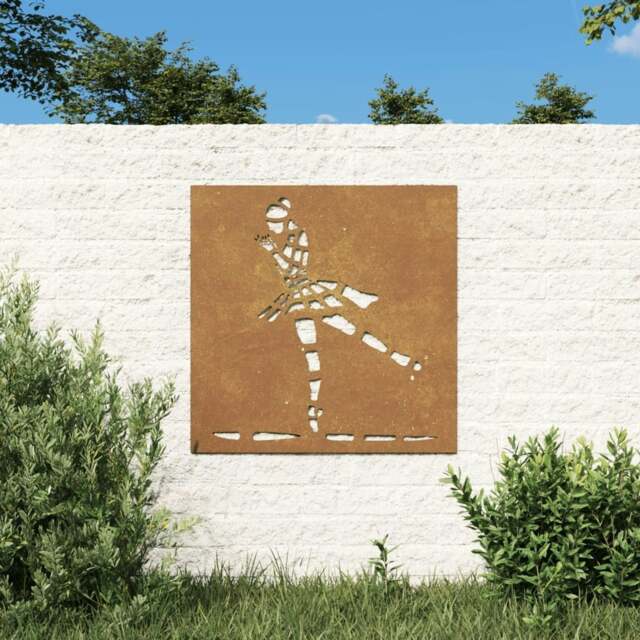 Rackhams Garden Wall Decoration 55x55 cm Corten Steel Ballet Dancer Design