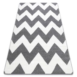 Rackhams Sketch Rug - Grey & White Zig Zags - 200cm x 290cm - thumbnail 3