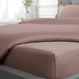 Rackhams Luxurious 100% Cotton Sateen Extra Deep & Soft Fitted Sheet - Blush Pink - King (150cm x 200cm) + 40cm Deep - thumbnail 3