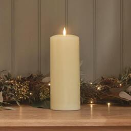 Rackhams TruGlow® Ivory LED Chapel Candle - 25cm - thumbnail 3