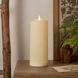Rackhams TruGlow® Ivory LED Chapel Candle - 25cm - thumbnail 1