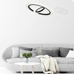 Rackhams Cosmo Black LED Pendant Lamp Stylish Ring Lights - thumbnail 6
