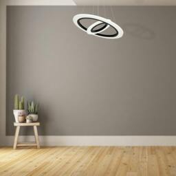 Rackhams Cosmo Black LED Pendant Lamp Stylish Ring Lights - thumbnail 5