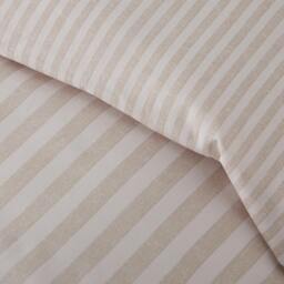 Rackhams Epping Textured Stripe Reversible Duvet Cover Set Natural - Double - Natural - thumbnail 4
