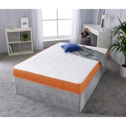 Rackhams Shorty Memory Foam Sprung Mattress - Coil Springs & Memory Foam Layer - Yellow - 1 - 3ft Single Mattress (90cm x 190cm) - thumbnail 4