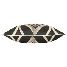 Rackhams Cape Ikat Reversible Cushion Cover - Black - 50cm x 50cm - Black - 100% Polyester - thumbnail 3