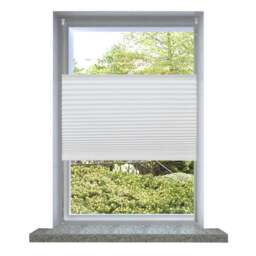 Rackhams Plisse Blind 50x125cm White Pleated Blind - White - Crepe fabric