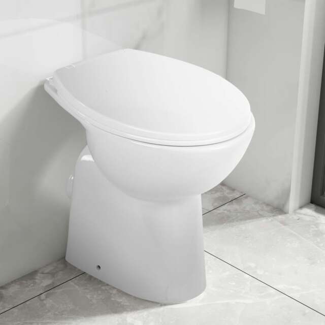 Rackhams High Rimless Toilet Soft Close 7 cm Higher Ceramic White