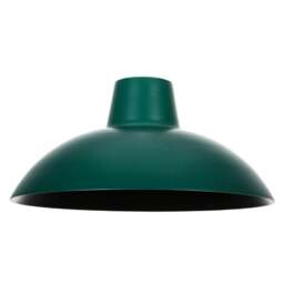 Rackhams Industrial Retro Designed Matt Forest Green Curved Metal Ceiling Pendant Shade - thumbnail 2