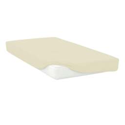 Rackhams Easycare Percale Fitted Sheet - Cream - Kingsize - Cream - 50% Cotton/50% Polyester - thumbnail 1
