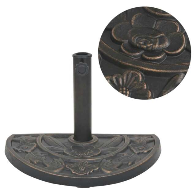 Rackhams Parasol Base Resin Half Round Bronze 9 kg