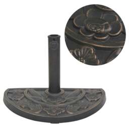 Rackhams Parasol Base Resin Half Round Bronze 9 kg