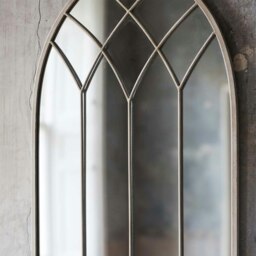Rackhams Roebuck Arched Window Wall Mirror Cream - 95cm x 50cm - Cream - thumbnail 2