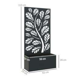 Rackhams Metal Raised Garden Bed with Trellis, Outdoor Elevated Planter Box - thumbnail 5