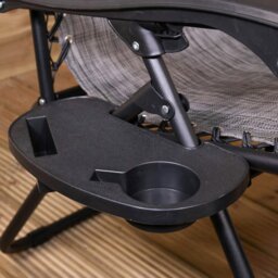 Rackhams Set of 2 Multi Position Garden Zero Gravity Relaxer Chair Sun Lounger in Mixed Grey - SunLoungers - thumbnail 6