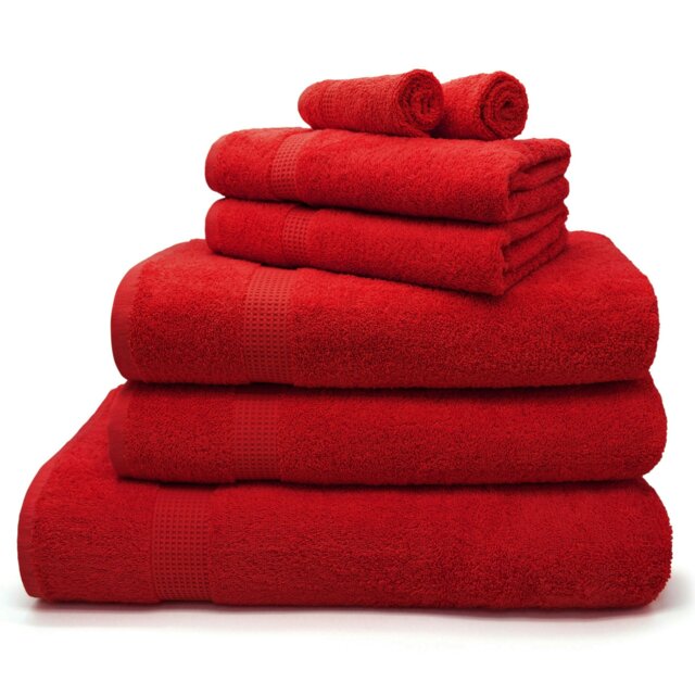 Rackhams Luxury Egyptian Cotton Towels 550gsm Red - Red - Face cloth