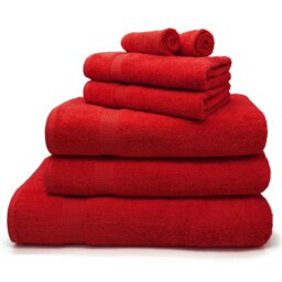 Rackhams Luxury Egyptian Cotton Towels 550gsm Red - Red - Face cloth