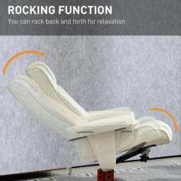 Rackhams Reclining Armchair with Footstool and Adjustable Backrest, Cream - thumbnail 6