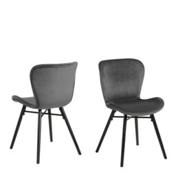 Rackhams Batilda Dining Chair in Dark Grey Set of 2 - 1 - thumbnail 1
