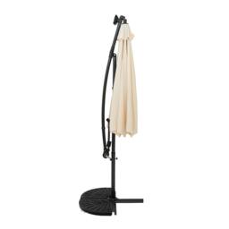 Rackhams LED Cantilever Parasol 3m With Half Fan Base – Cream - thumbnail 2