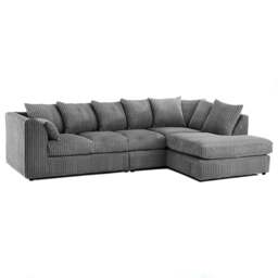 Rackhams Luxury Jumbo Cord Extra Large Corner Right Hand Sofa - Chocolate - thumbnail 2