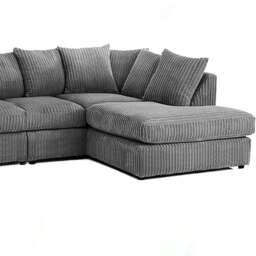 Rackhams Luxury Jumbo Cord Extra Large Corner Right Hand Sofa - Chocolate - thumbnail 3