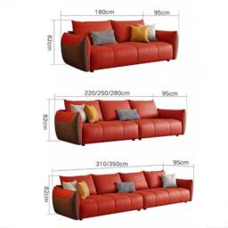 Rackhams Levi Italia Two Seater, Three Seater, Four Seater Sofa, Brown - Brown - Two Seater 220cm - thumbnail 6