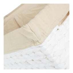 Rackhams White Paper Rope Rectangular Storage Basket with White Cotton Lining - Set of 3 - thumbnail 5