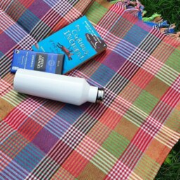 Rackhams Mila XL Cotton Picnic - Beach Blanket - Multicoloured with Raspberry Pink - thumbnail 2