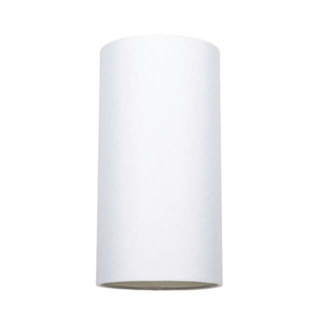 Rackhams Contemporary and Stylish White Linen Fabric Tall Cylindrical 25cm Lampshade - image 1