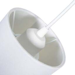 Rackhams Contemporary and Stylish White Linen Fabric Tall Cylindrical 25cm Lampshade - thumbnail 4