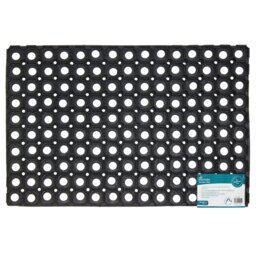 Rackhams Rondo Rubber Ring Heavy Duty Outdoor Entrance Door Mat 40x60cm - Pack of 2 - thumbnail 2