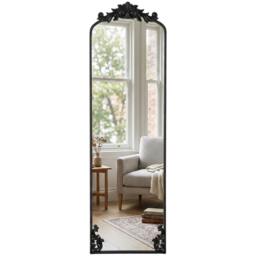 Rackhams 50 x 160 cm Floor Mirror with Metal Frame, Black - thumbnail 2