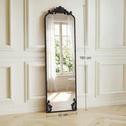Rackhams 50 x 160 cm Floor Mirror with Metal Frame, Black - thumbnail 3