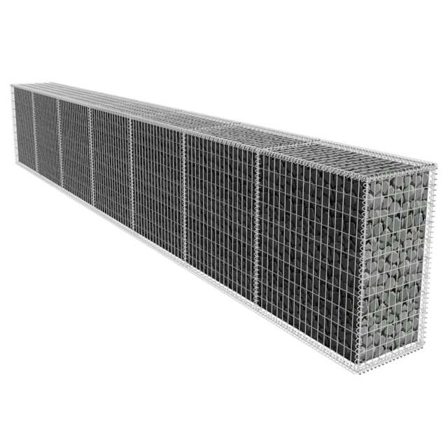 Rackhams Gabion Wall with Cover Galvanised Steel 600x50x100 cm
