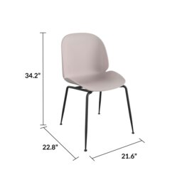 Rackhams Aria Resin Chairs 4PK Light Pink - Pink - thumbnail 3