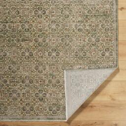 Rackhams Galey Alix Myrtle Avenue-Vintage Brown Green Grey Traditional Boho Fringe Rug - 200 x 275 cm - thumbnail 4