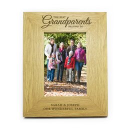 Rackhams Personalised The Best Grandparents 6x4 Oak Finish Photo Frame - thumbnail 2